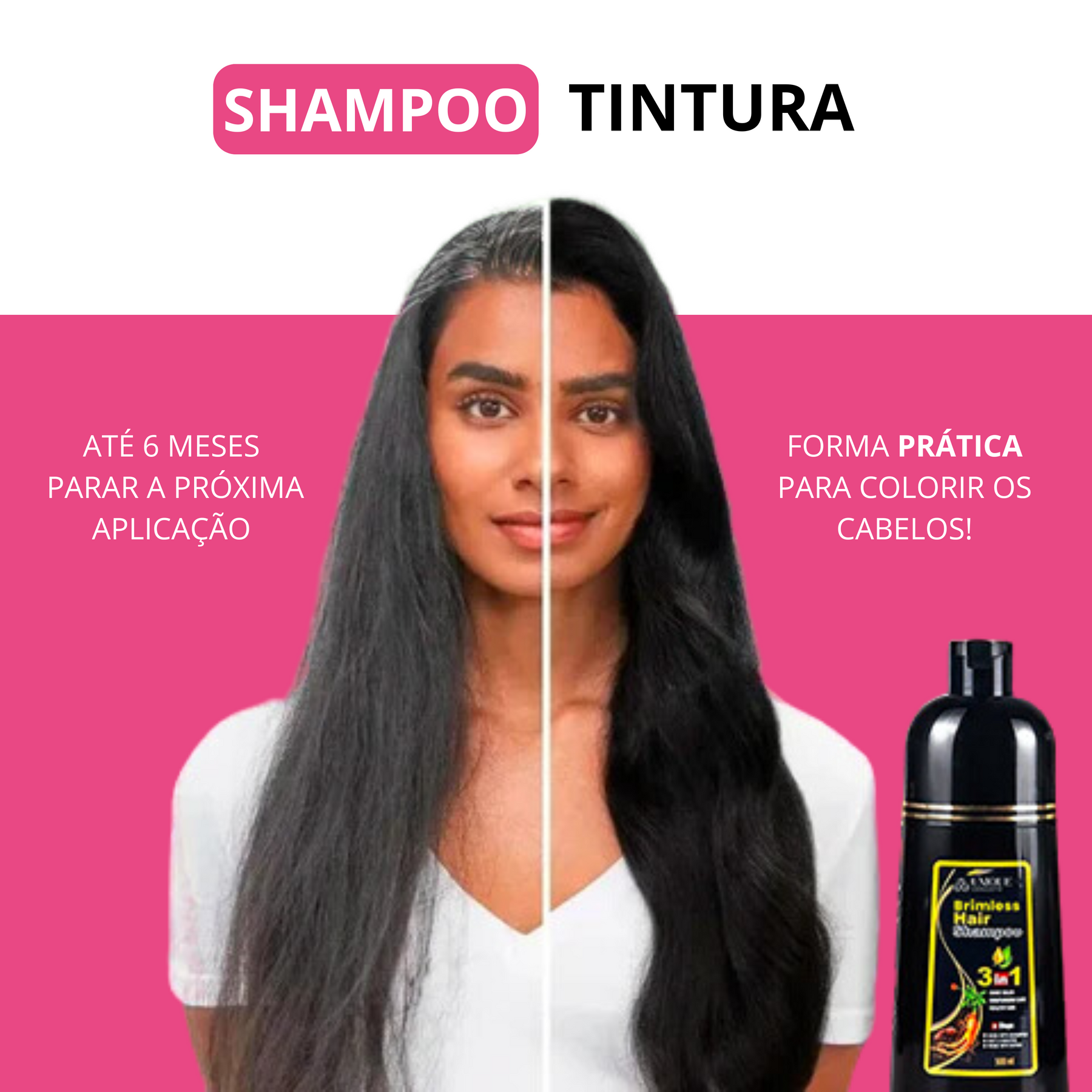 Shampoo Brimless Natural 3 em 1 (Dura até 6 meses!) + BRINDE EXCLUSIVO